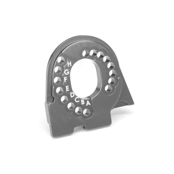 Motor mount plate, TRX-4, 6061-T6 aluminum (charcoal gray-an