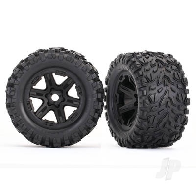Tires & wheels, assembled (black, Talon EXT tires) (2) (17mm