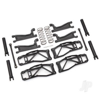 Suspension kit, WideMaxx, Black (includes Front & Rear suspension arms, Front toe links, Rear shock springs)