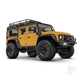 TAN TRX-4M Scale and Trail Crawler with Land Rover Defender Body: 1/18-Scale 4WD Electric Truck with TQ 2.4GHz Radio System