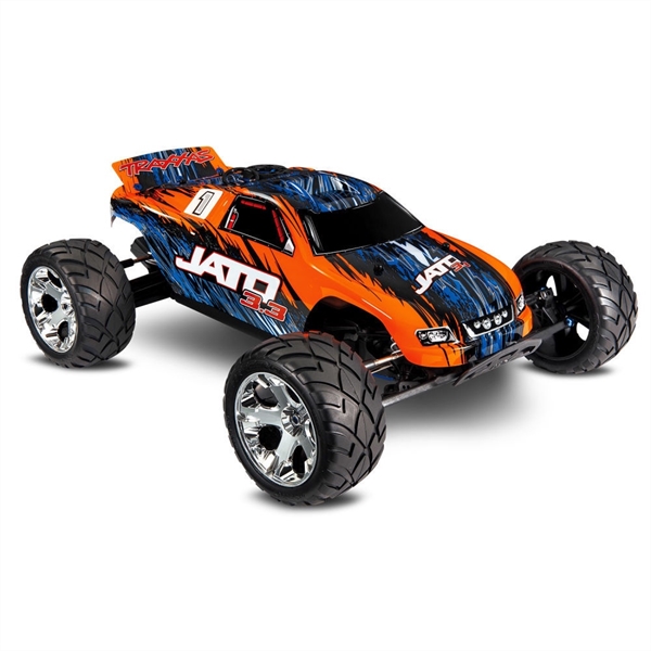 Orange/Blue Jato 3.3 1:10 Nitro 2WD Stadium Truck (+ TQi, TSM, Wireless Module, Telemetry, TRX3.3)