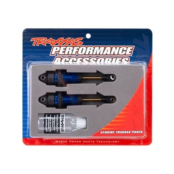 Shocks, GTR long blue-anodized, PTFE-coated w/TiN shafts (no