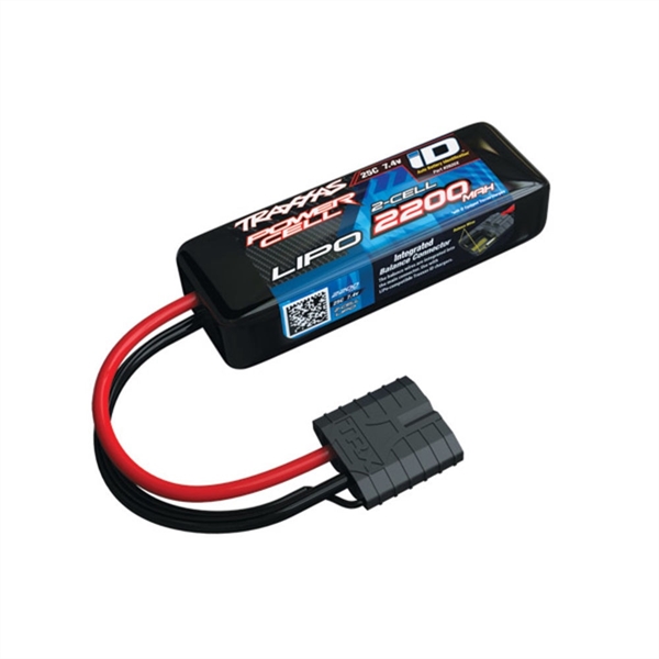 2200mAh 7.4V 2S 25C LiPo ID Battery