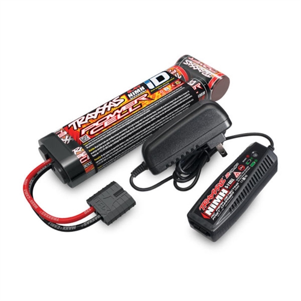 2A AC Charger w/2923X 8.4V,3000mAh Flat NiMH