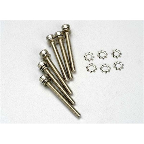 Screws, 3x28mm cap-head machine (hex drive) / 3x6mm ELW