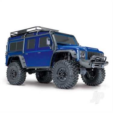 Blue TRX-4 Land Rover Defender 110 4WD Electric Trail Crawler RTD + TQi  XL-5 HV Titan 550
