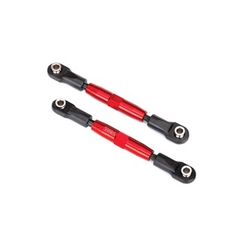 Camber links, front (TUBES red-anodized, 7075-T6 alu) (83mm)