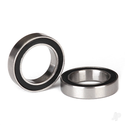 Ball bearing, black rubber seal (12x18x4mm)(2)