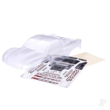 Body, Slash 4X4 (also fits Slash VXL & Slash 2WD) (clear,
requires painting)/ window masks/ decal sheet (requires #6967
latches and #6966 latch mounts for clipless mounting)
