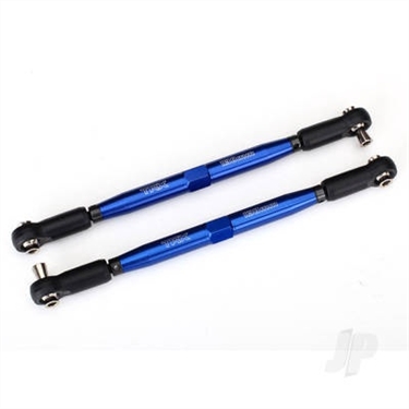 Toe links, X-Maxx (TUBES blue-anodized, 7075-T6 aluminum) (1