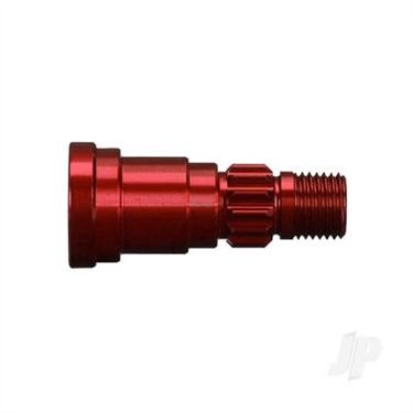 Stub axle, aluminium (red-anodised) (1) (use  #7750X drivesh