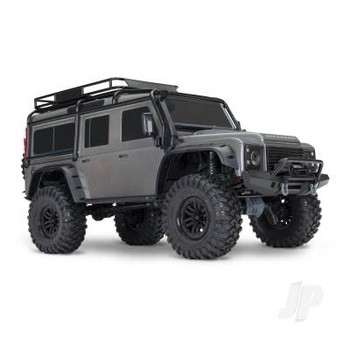 TRX-4 Land Rover Defender 110 4X4 Electric Trail Crawler with Winch Silver + TQi 4-ch XL-5 HV Titan 550