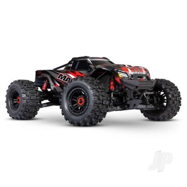 Red WideMaxx Maxx 110 4X4 Brushless RTR Monster Truck + TQi TSM VXL-4S Velineon 540XL