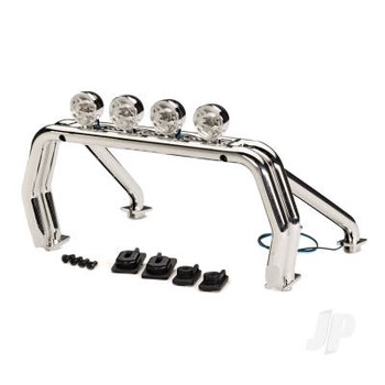 Roll bar (assembled with LED light bar)/ roll bar mounts, left
& right/ 2.6x12 BCS (self-tapping) (4)/ 2.5x15 CS (2) (fits
#9212 body)
