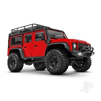 TRX-4m Land Rover Defender 118 4X4 Electric Trail Crawler Red + TQ 2-ch ECM-25 Titan 87T 750mAh 2-Cell LiPo USB Charger