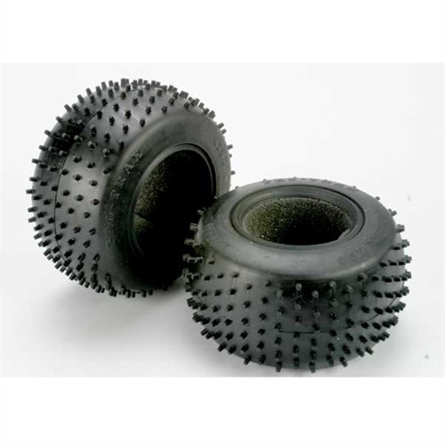 Tires, Pro-Trax spiked 2.2" (soft-compound)(rear) (2)/ foam