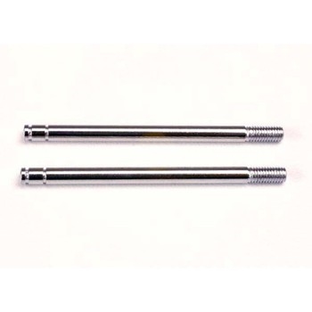 Shock shafts, steel, chrome finish (long) (2)