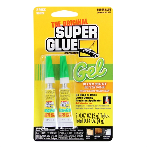 Super Glue Gel 2Pack (2x 0.07oz, 2g)