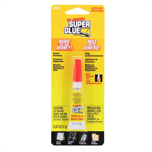 Super Glue Tube Small Card 007oz 2g