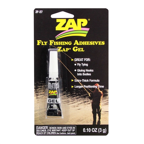 Fly Fishing Adhesives Zap Gel 010oz 3g