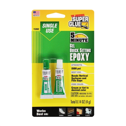 5 Minute Quick Setting Single Use Epoxy Gel 014oz 4g