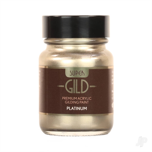 Super GILD Acrylic Gilding Enamel Paint, Platinum (30ml)