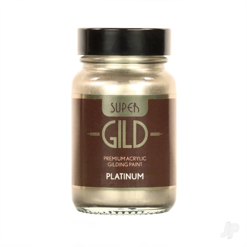 Super GILD Acrylic Gilding Enamel Paint, Platinum (60ml)