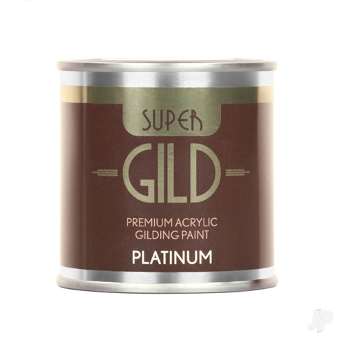 Super GILD Acrylic Gilding Enamel Paint, Platinum (125ml)