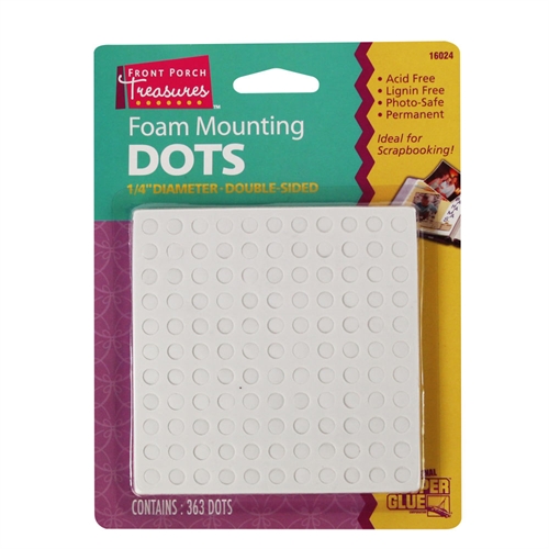 Foam Mounting Dots, Double-Sided, .25in Diameter (363 Dots)