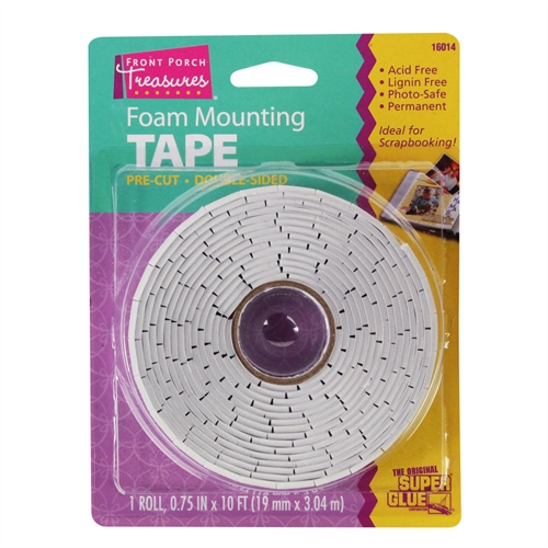 Foam Mounting Tape Double-Sided Pre-Cut 75in x 10ft