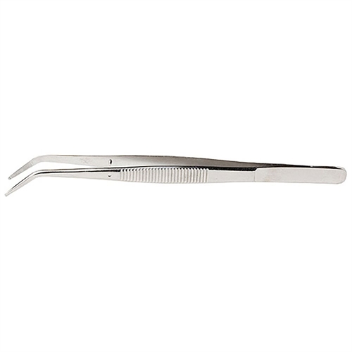 4.5in Curved Stainless Steel Tweezers (Carded)