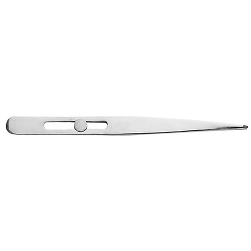 4.75in Pointed Slide Lock Stainless Steel Tweezers (Carded)