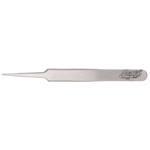 Straight Point Fine Point Tweezers, Polished (Carded)
