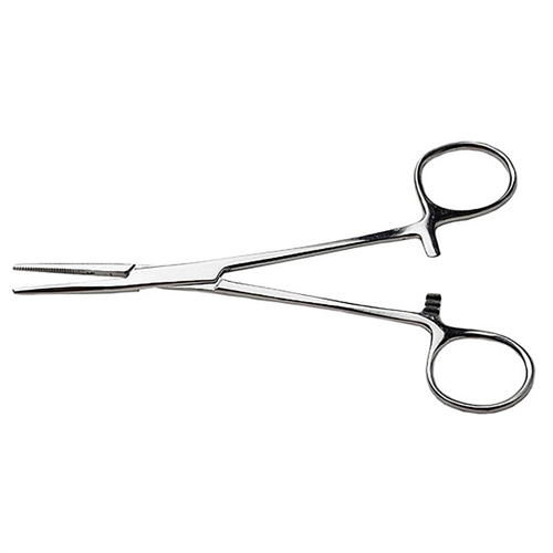 5in Curved Nose Stainless Steel Hemostats (Carded)