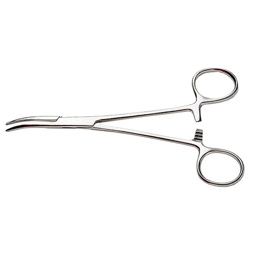 7.5in Curved Nose Stainless Steel Hemostats (Carded)