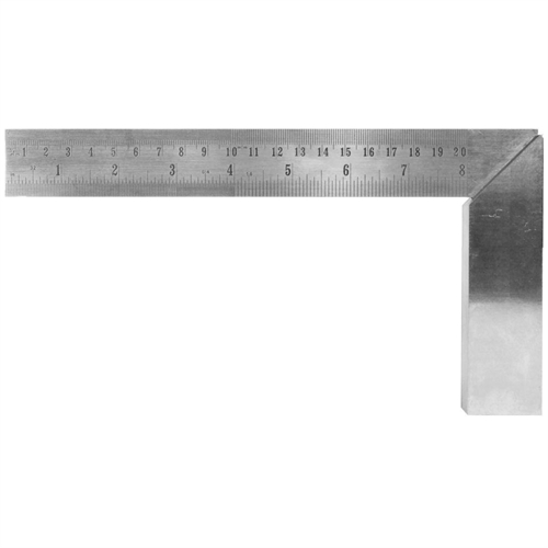 8in (20.32cm) Precision Carbon Steel Machine Square(Bulk)