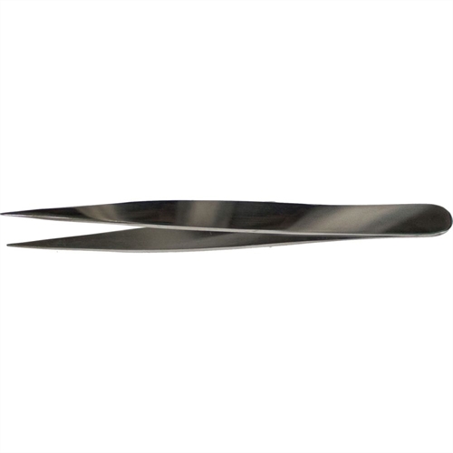 475in Sharp Pointed Stainless Steel Tweezers Carded