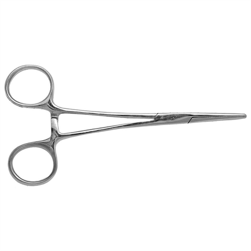 5in Straight Nose Stainless Steel Hemostats Carded