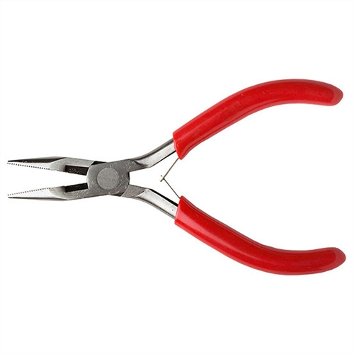 5in Spring Loaded Soft Grip Plier Needle Nose with Side Cutter Carded