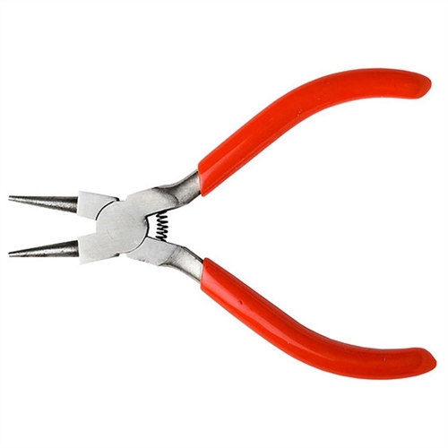 5in Spring Loaded Soft Grip Plier Round Nose Carded