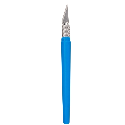 K40 Pocket Clip-on Knife with Twist-off Cap, Blue (Carded)