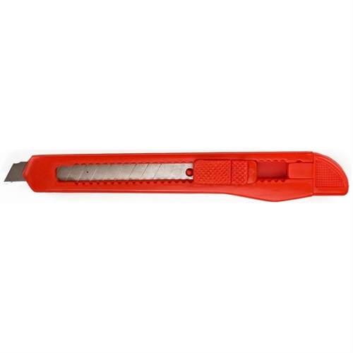 K10 9mm Plastic Snap Knife Red Carded