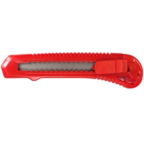 K13 18mm Plastic Snap Knife Red Carded
