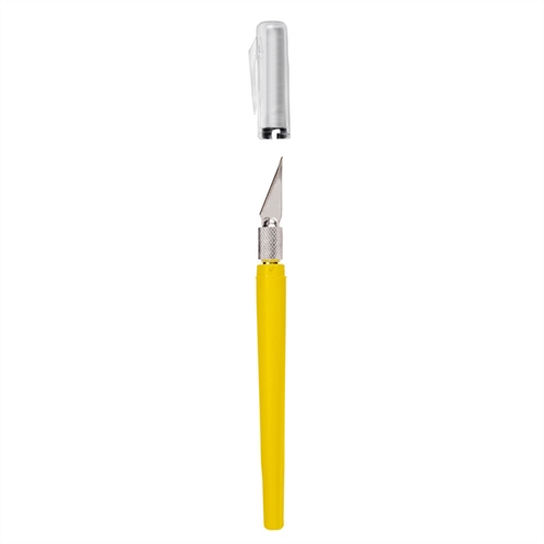 K40 Pocket Clip-on Knife with Twist-off Cap YellowCarded