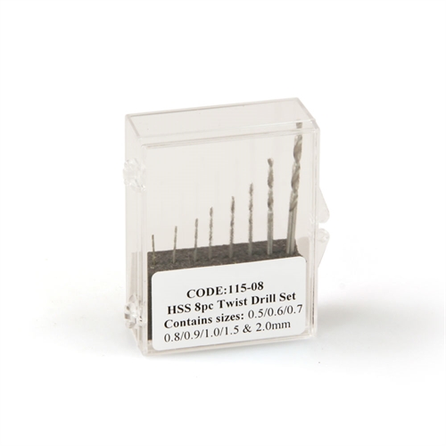 8PC HSS Drill Set 0.5-2mm (11508)