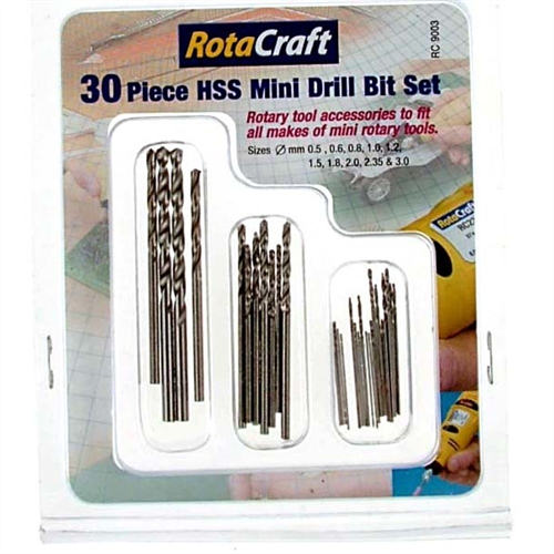 RC9003 30pc HSS Mini Drill Bit Set