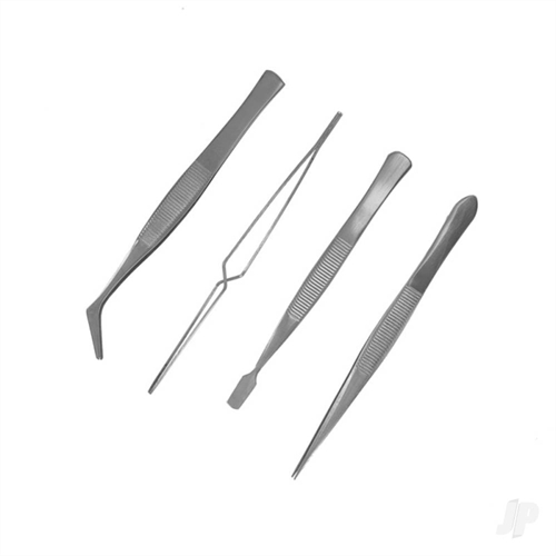 4-Piece Stainless Steel Tweezers Set (PTW5000)