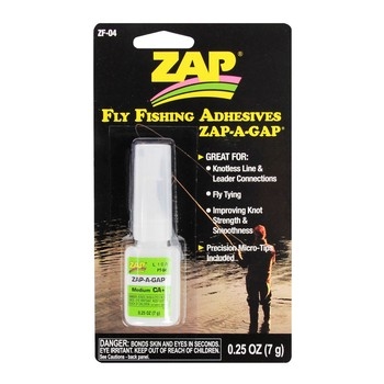 Fly Fishing Adhesives Zap-A-Gap Medium 025oz 7g
