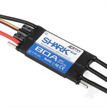 Shark 80A SBEC ESC G2 2-6 Cells Water-cooled