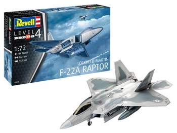 Lockheed Martin F-22A Raptor 1/72 Scale Plastic Model Kit